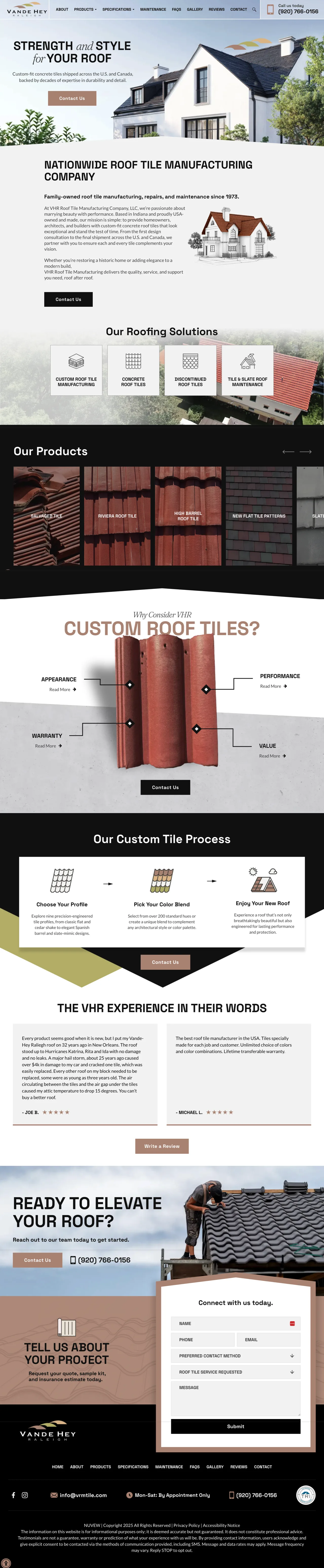 VHR Roof Tile Manufacturing, LLC